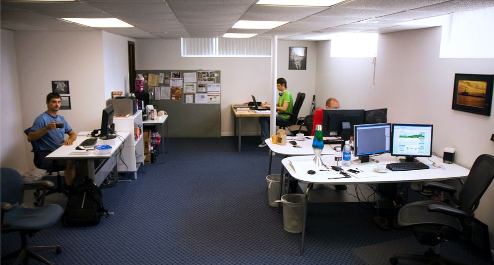 First devbridge office, a basement in Bensenville